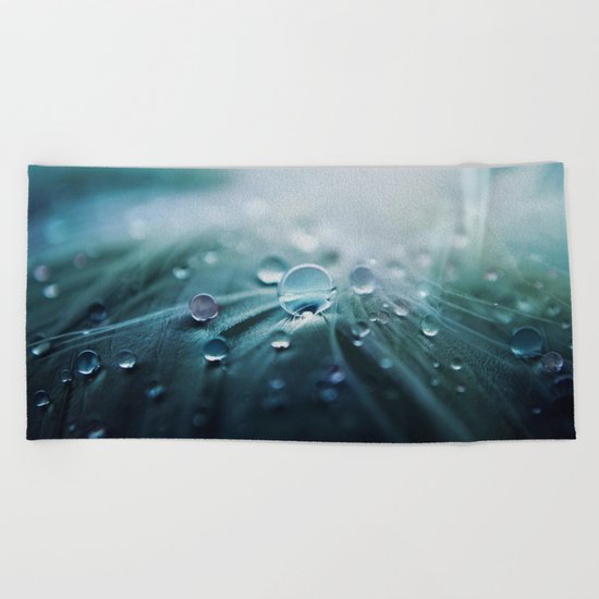 Rain drop Beach Towel