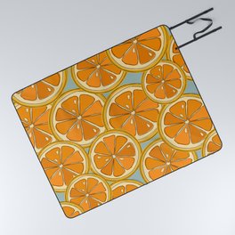 Fresh Summer Orange Slices Picnic Blanket