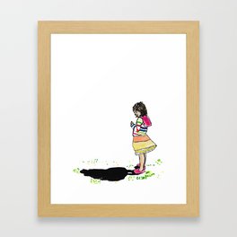 Girl and her Shadow Framed Art Print