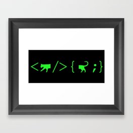 Full Stack Cat - Front End / Back End Developer Framed Art Print