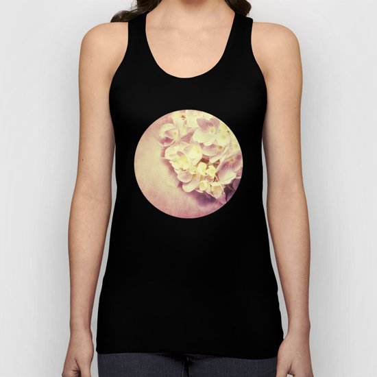 HYDRANGEA IN VANILLA AND PINK Unisex Tank Top