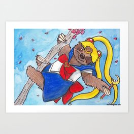 Sailor Sloth Art Print | Animal, Movies & TV, Illustration, Children 