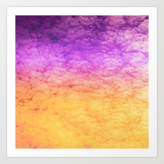 Orange and Purple Art Print