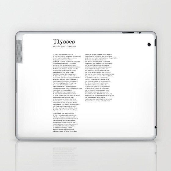 Ulysses - Alfred Lord Tennyson Poem - Literature - Typewriter Print Laptop & iPad Skin