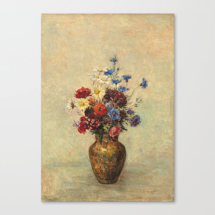 Odilon Redon - Flowers in a Vase Canvas Print