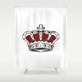 Crown - Red Shower Curtain