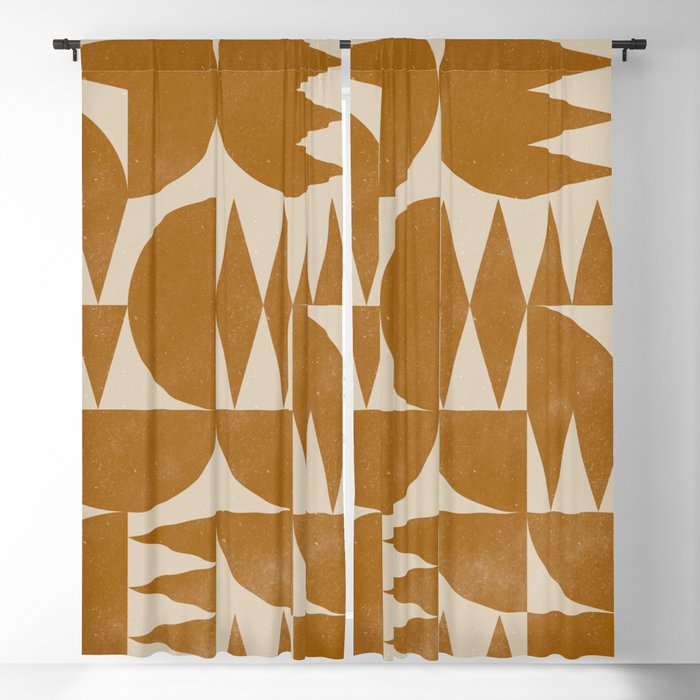 Woodblock Pattern Blackout Curtain