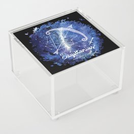 Sagittarius Zodiac sign in a nebula Acrylic Box
