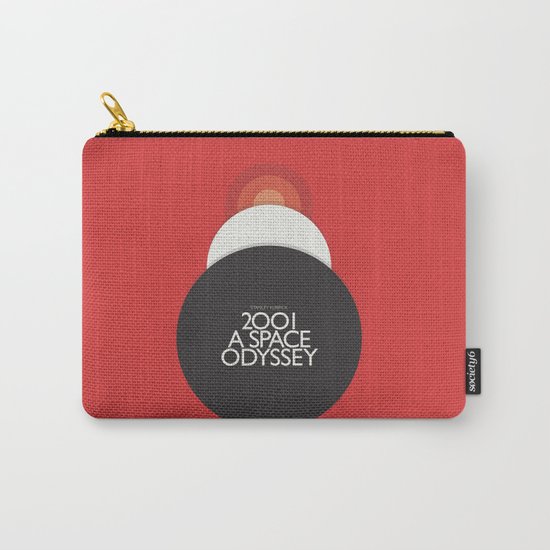 2001 A Space Odyssey - Stanley Kubrick movie Poster, Red Version Carry-All Pouch