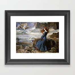 John William Waterhouse - Miranda - The tempest Framed Art Print
