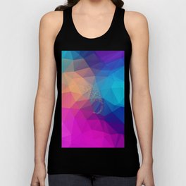 Colorful Rainbow Triangle Cat Tank Top