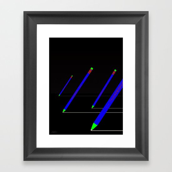 the pencil race 4000 Framed Art Print