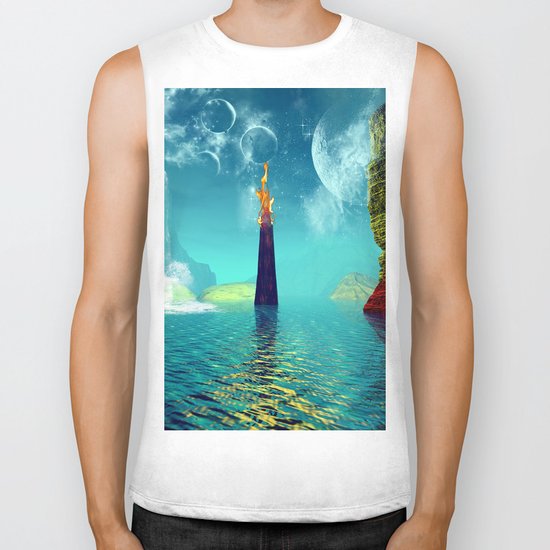 Fantasy landscape Biker Tank