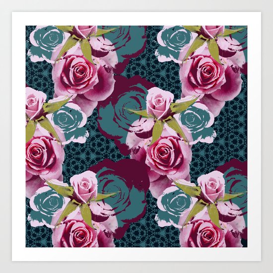 Modern Baroque Rose Art Print
