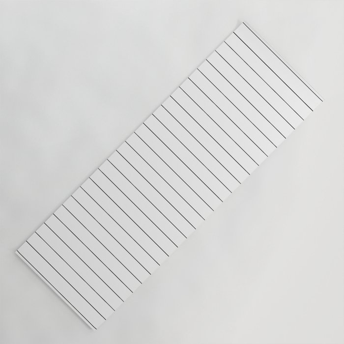 White And Black Pinstripe Line Stripe Minimalist Stripes Lines Drawing Yoga Mat