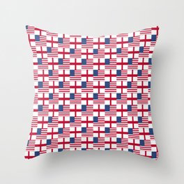 Mix of flag : Usa and england Throw Pillow