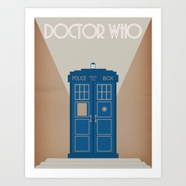 Doctor Who Art Deco Style Poster Art Print