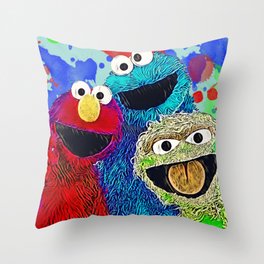 Sesame Street Monsters Throw Pillow