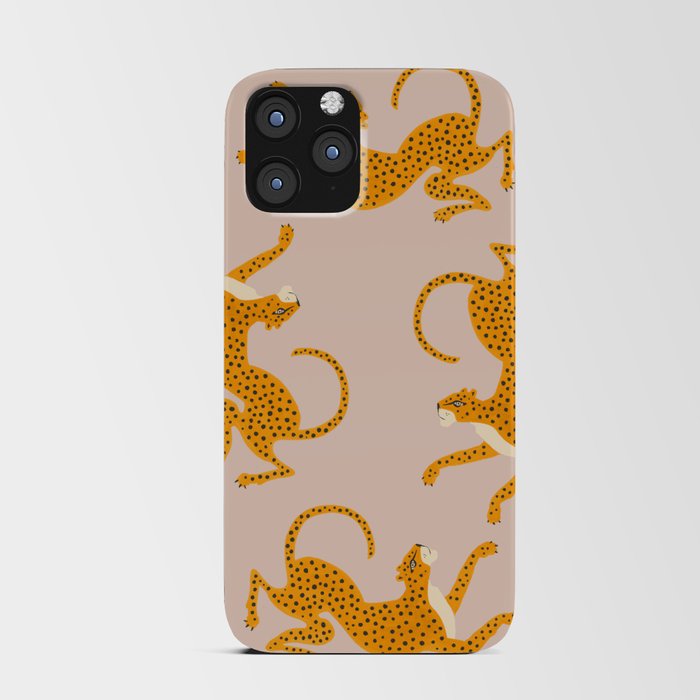 Leopard Race - pink iPhone Card Case