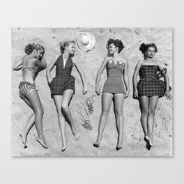 4 Girls Sunbathing Canvas Print