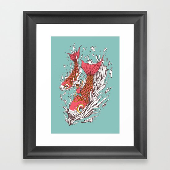 Ride with Koi Framed Art Print