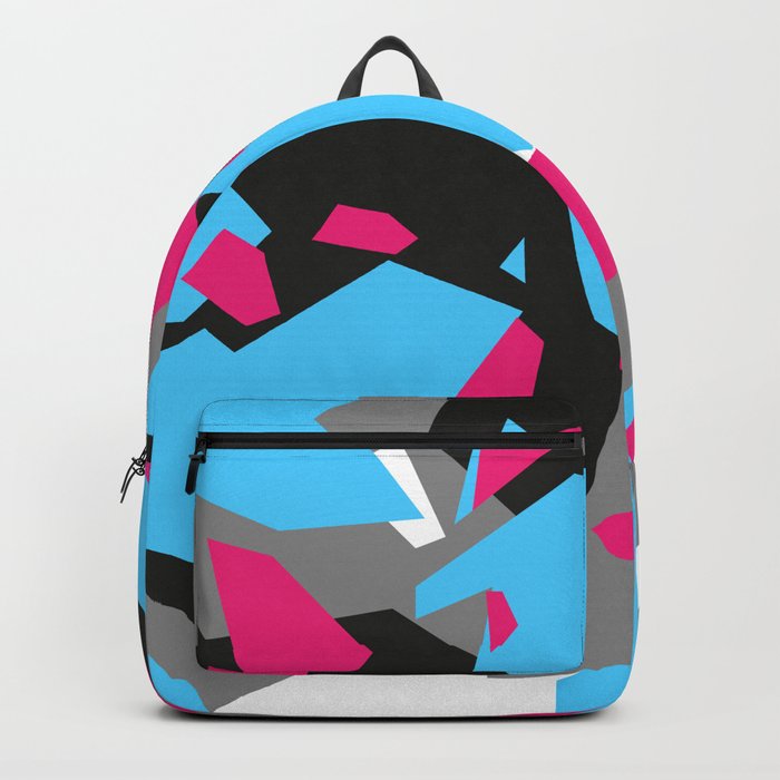 Light blue\Black\Grey\Pink Geometric camo Backpack