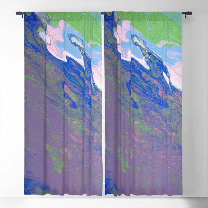 Fluid Art Acrylic Painting Pour 9 Purple Green Blue White