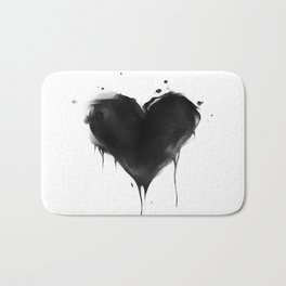 Hold On Bath Mat | Holdon, Illustration, Painting, Love, Loss, People, Curated, Ink, Digital, Black and White 