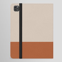 Minimalist Solid Color Block 1 in Putty and Clay iPad Folio Case