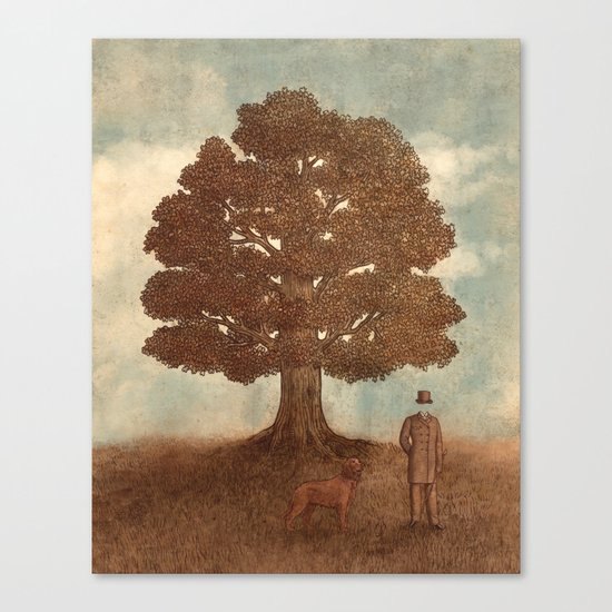 Invisible Man Goes for a Walk Canvas Print