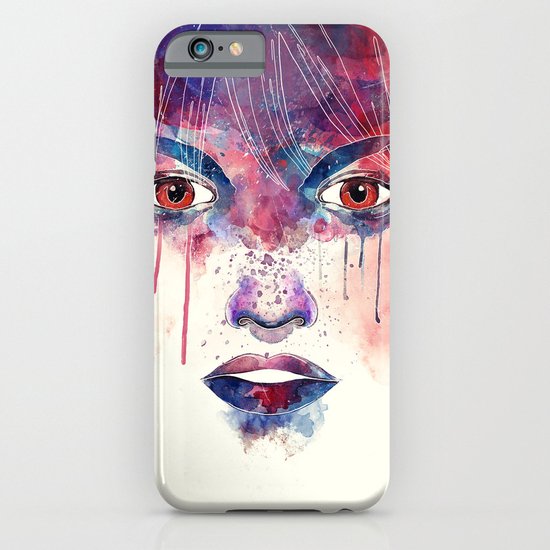 Um rosto aquarelável iPhone & iPod Case
