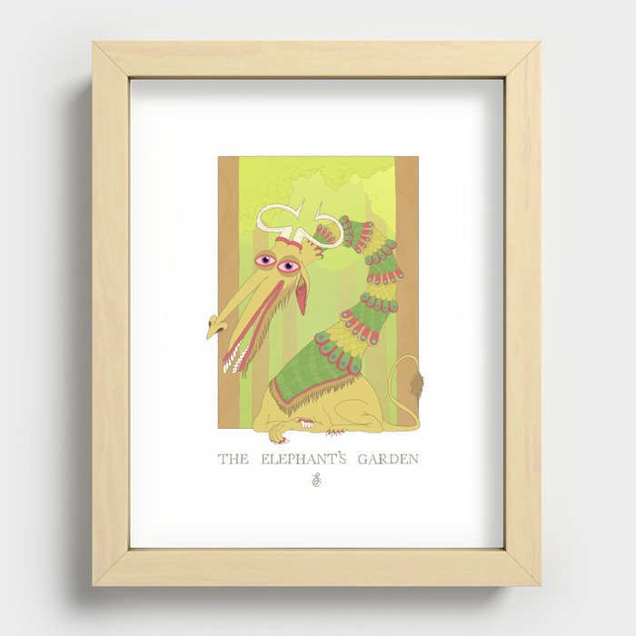 The Elephant's Garden - The Perpetual Glibb Recessed Framed Print