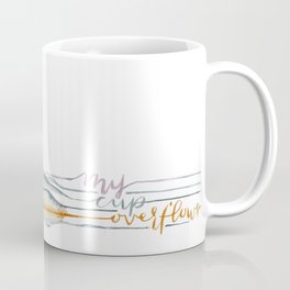 My Cup Overflows Watercolor Stripes Mug
