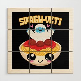 Spaghetti Yeti Bigfoot Noodle Yeti Wood Wall Art