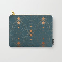 Copper Art Deco on Emerald Carry-All Pouch