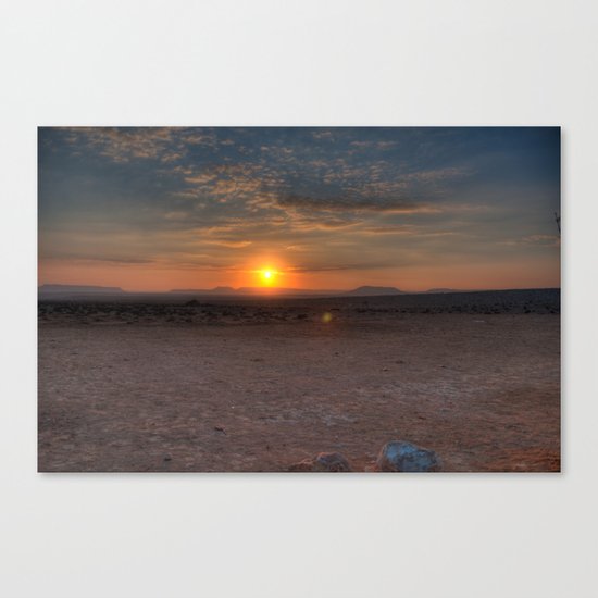 Sunrise Over The Negev Canvas Print