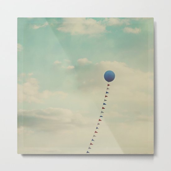 Blue Balloon Metal Print