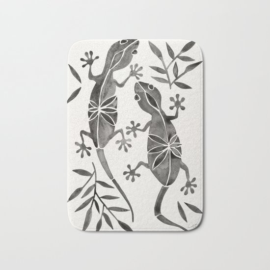 Geckos – Black Palette Bath Mat