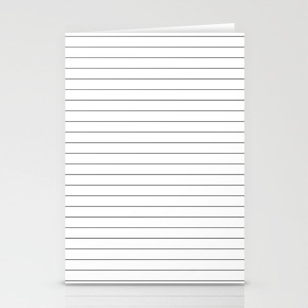 White And Black Pinstripe Line Stripe Minimalist Stripes Lines Drawing Stationery Cards