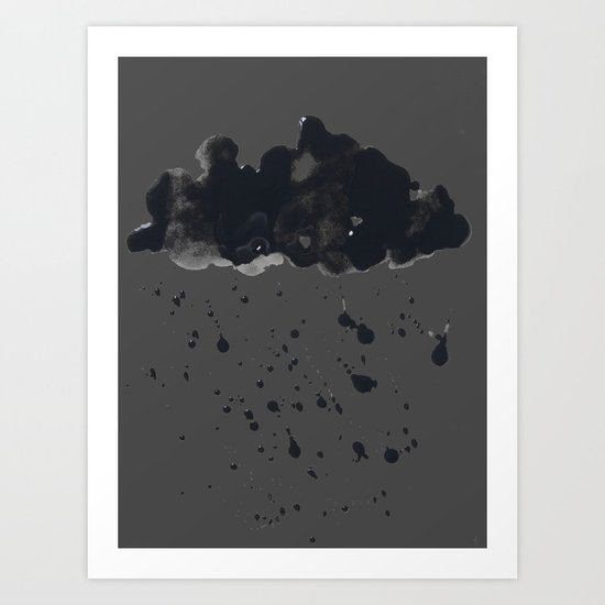 Stormy Black Clouds Version 2 For Earth Day Art Print