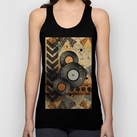 Retro Vinyl. Unisex Tank Top