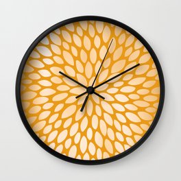 Floral Bloom in Yellow Wall Clock