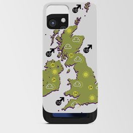 Retro UK weather map iPhone Card Case