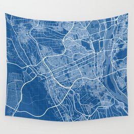 Giza City Map of Egypt - Blueprint Wall Tapestry