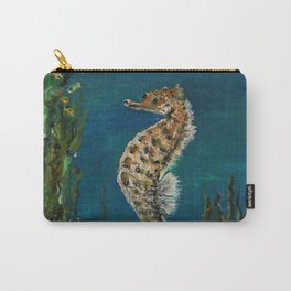 The Spectacular Seahorse Carry-All Pouch | Beach, Beautiful, Oil, Aquatic, Ocean, Decor, Pretty, Paintingunique, Animal, Seahorse 