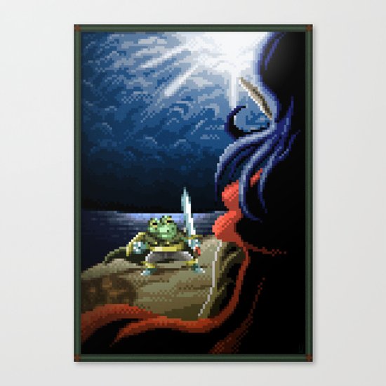 Pixel Art series 2 : Fight on the cliff Canvas Print