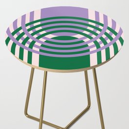 Moody Retro Arches in Purple and Green Side Table