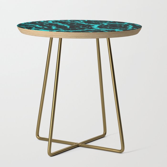 Cracked Space Lava - Cyan Side Table