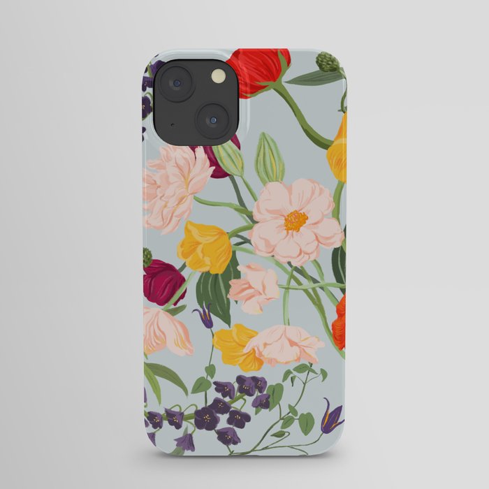 Poppy Garden Green iPhone Case