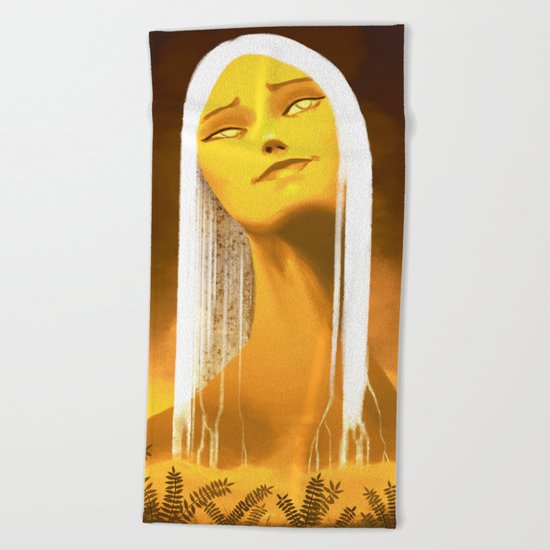 Luminescent Gold Beach Towel